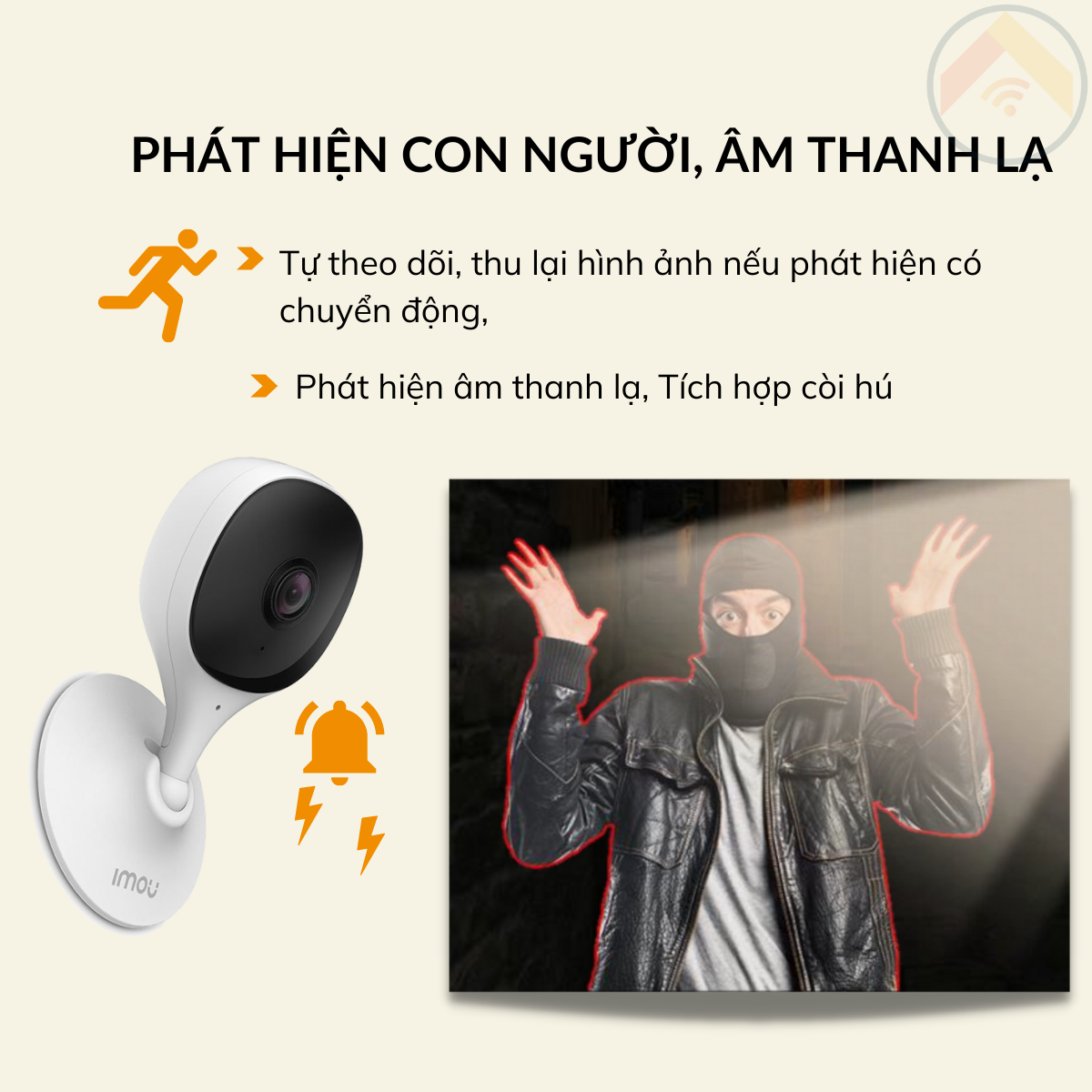 Hàng chính hãng Camera IMOU CUE-2D C22SP kèm thẻ nhớ 32GB Wifi 2MP(1080P) H264