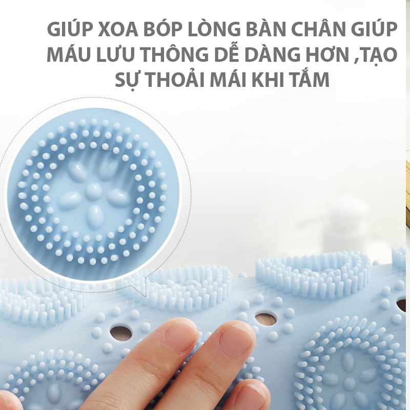 Thảm Lót Chân Nhà Tắm, Nhà Vệ Sinh Chống Trơn Trượt Kích Thước 55x55cm - NT001