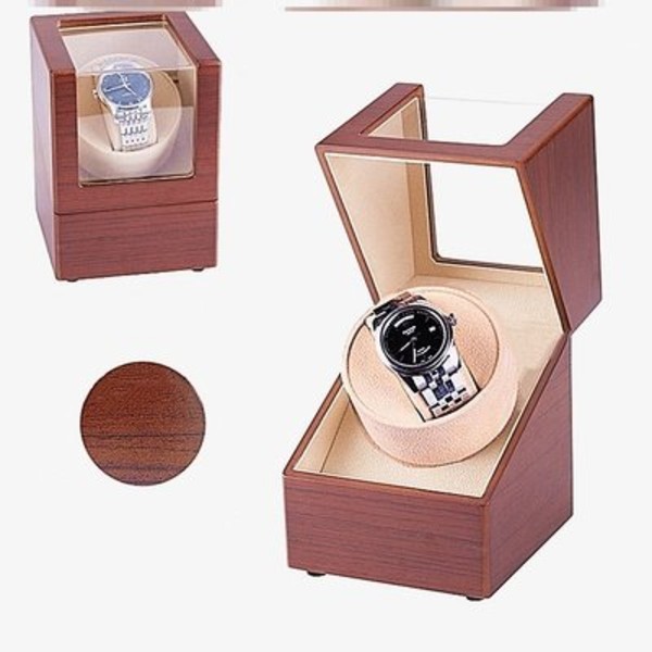 Hộp Xoay Đồng Hồ 1 Ngăn Gỗ Nâu