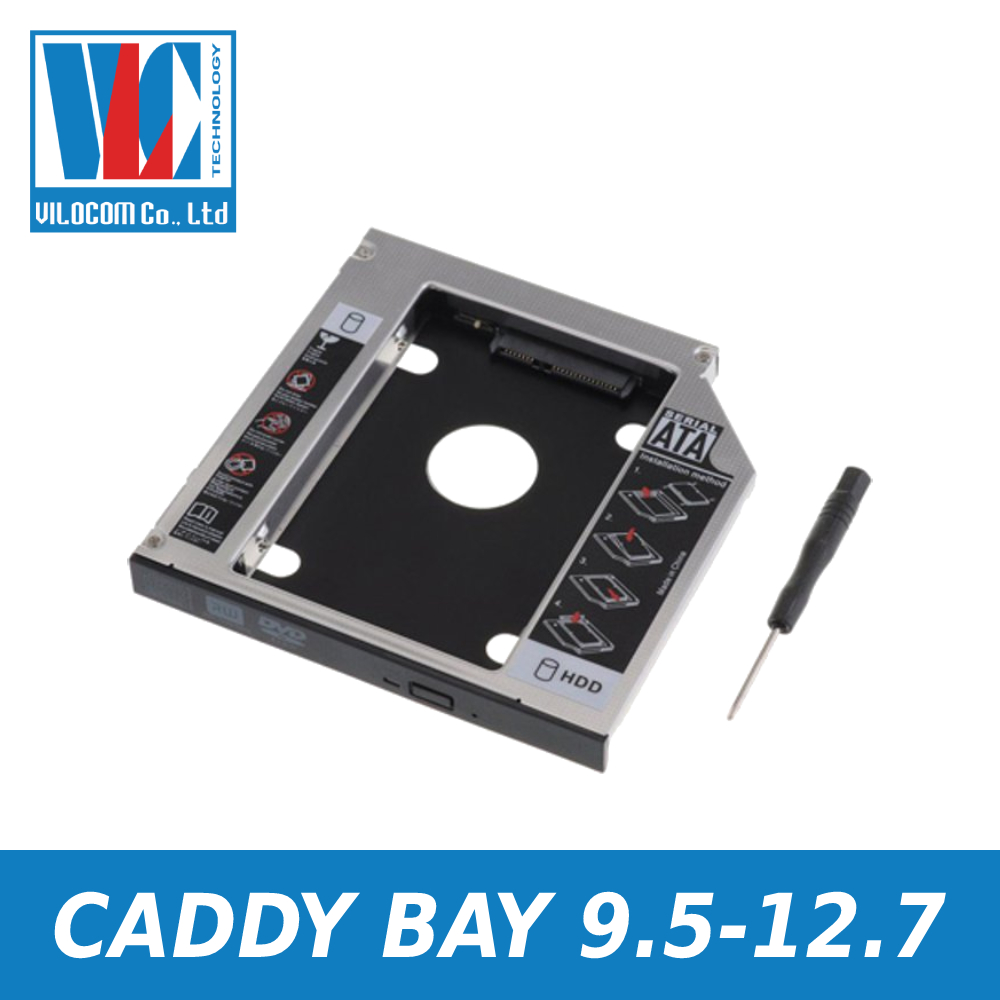 Caddy Bay SATA gắn thêm ổ cứng cho Laptop hợp kim nhôm tỏa nhiệt tốt