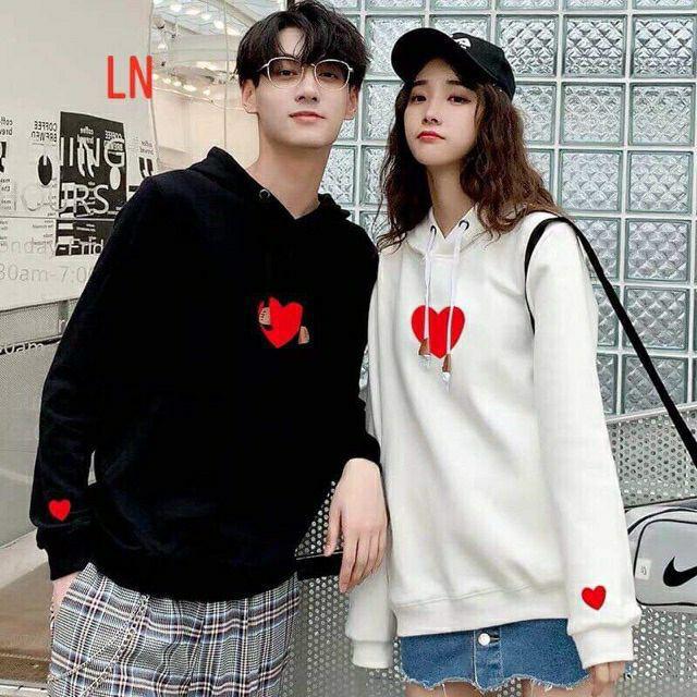 Áo đôi thu đông hoodie nam nữ