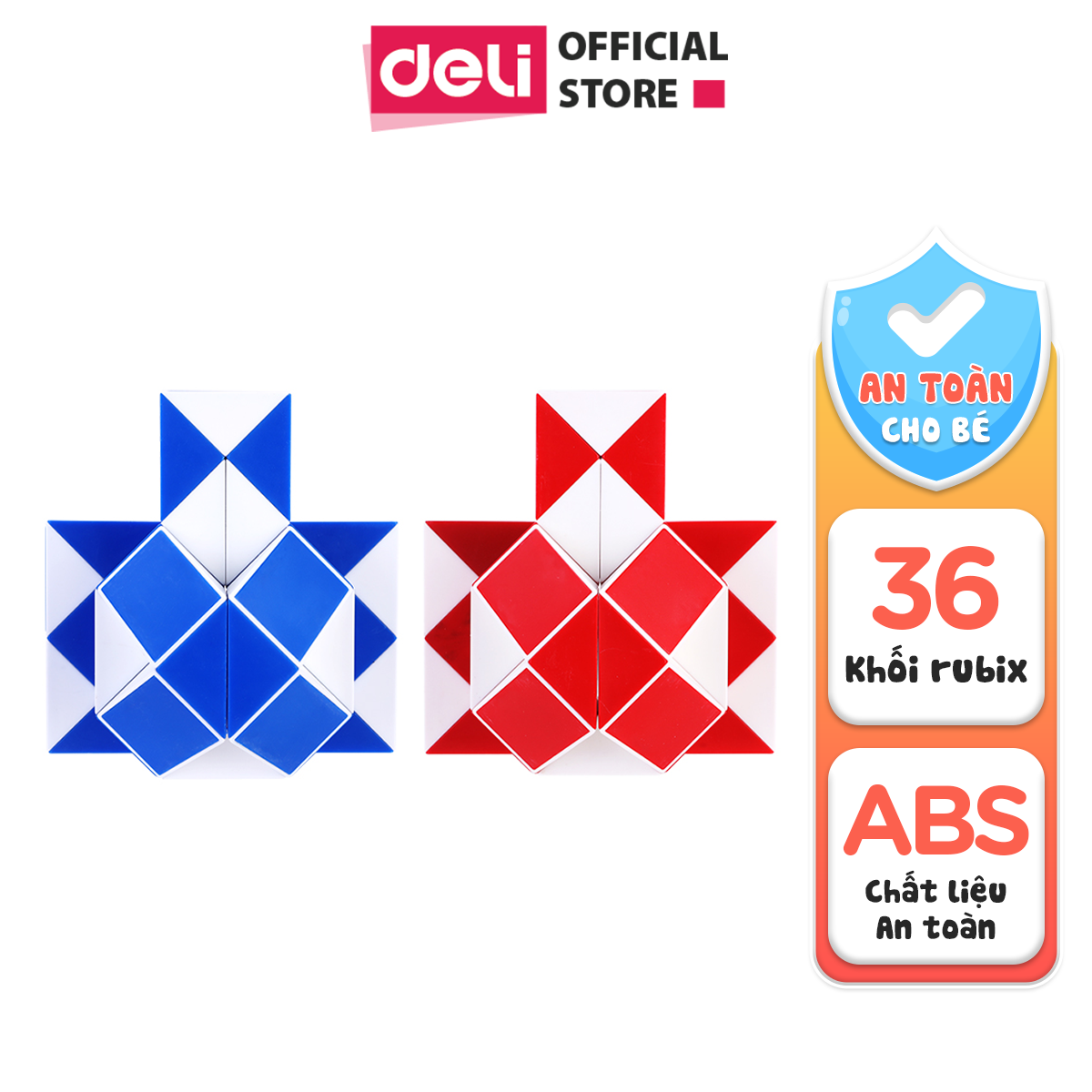 Đồ Chơi Trí Tuệ Rubik Cube 2x2, 3x3, 4x4, Pyraminx Rubik Rắn Biến Thể Nhiều Độ Dài Deli - Đa Dạng Siêu Mượt Và Tốc Độ - 74503 / 74507 / 74508 / 74509 / 74512 / 74521 / 74522