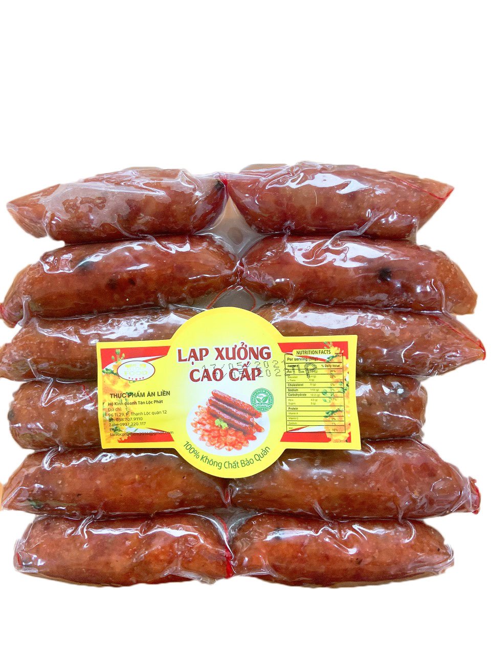 LẠP XƯỞNG HEO TÂN LỘC PHÁT COMBO 1KG - MỖI BỊCH 500G