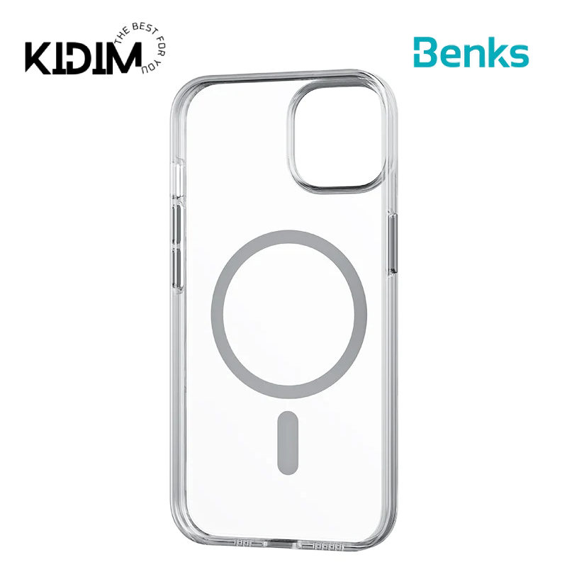 Ốp lưng Mag Safe trong suốt Benks hỗ trợ sạc Mag Safe cho iPhone14 Pro Max/14 Pro/14 Plus/14-Hàng chính hãng