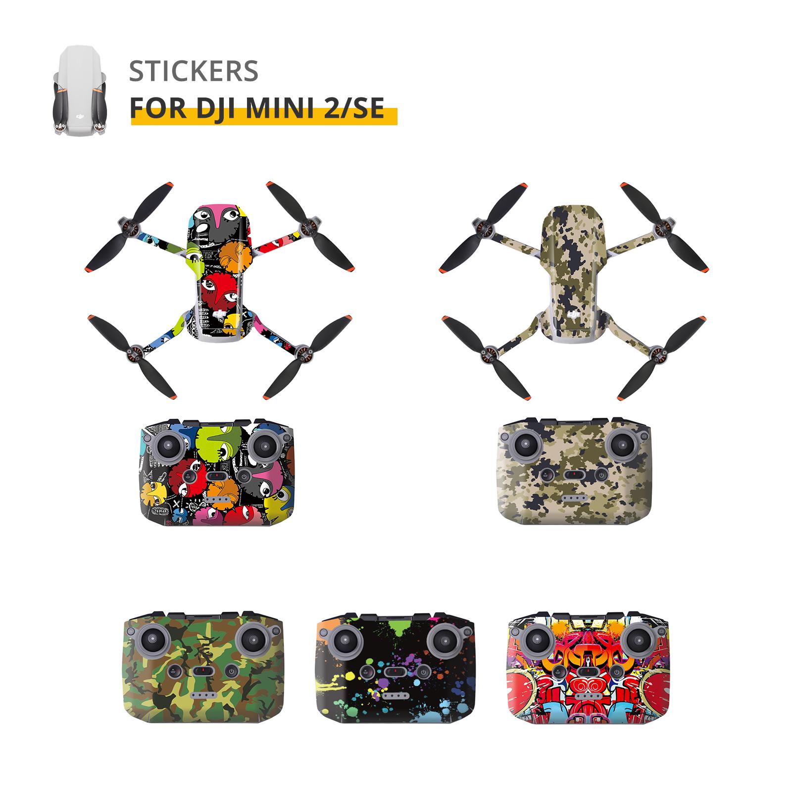 Miếng dán da cho DJI MINI 2 MINI SE Miếng dán bảo vệ Miếng dán PVC chống nước Miếng dán bảo vệ thân máy bay không người lái Phụ kiện cánh tay máy bay không người lái Màu sắc: Đen 10 lớp