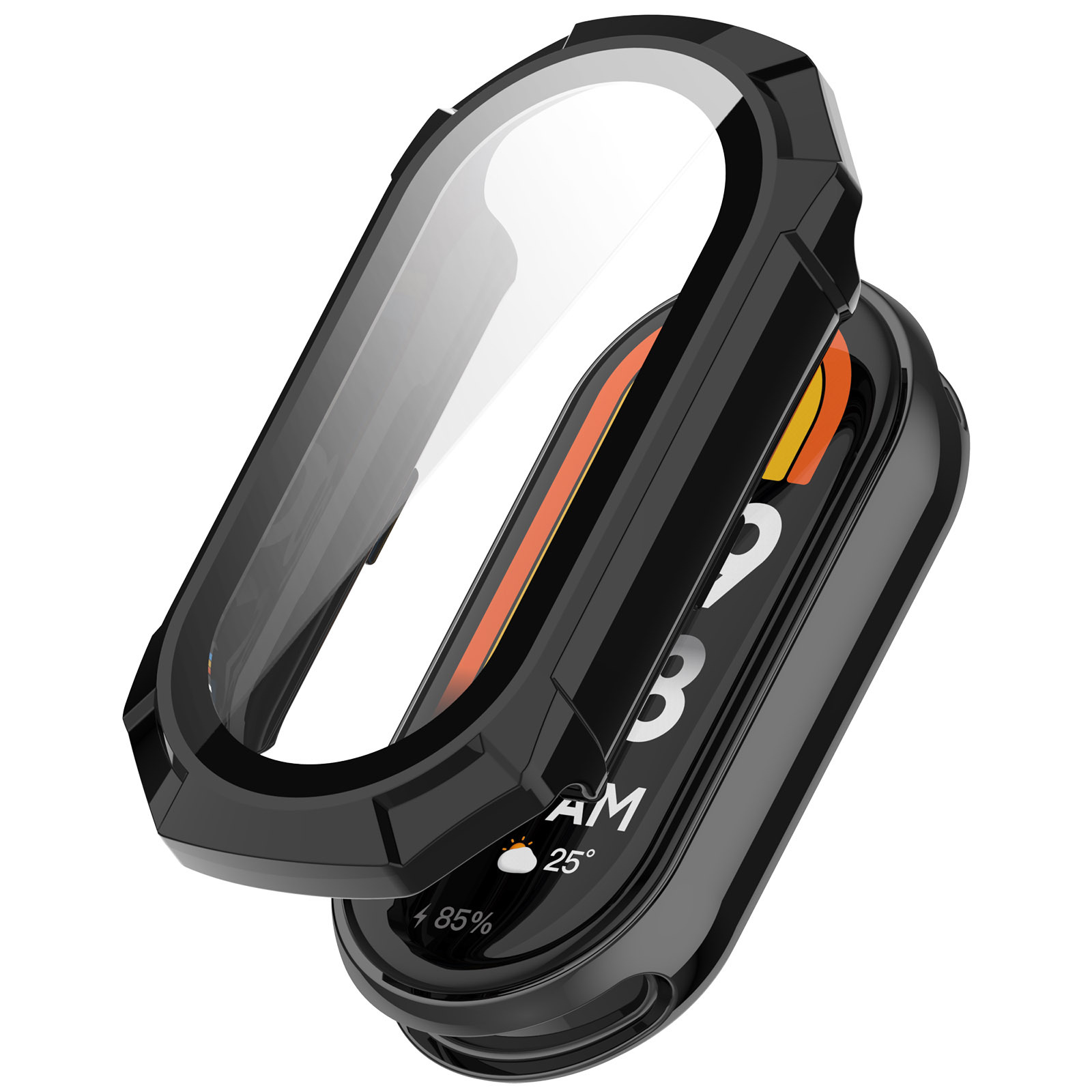 Ốp Case PC Mặt Kính Cường Lực chống va đập cho Xiaomi Mi Band 8