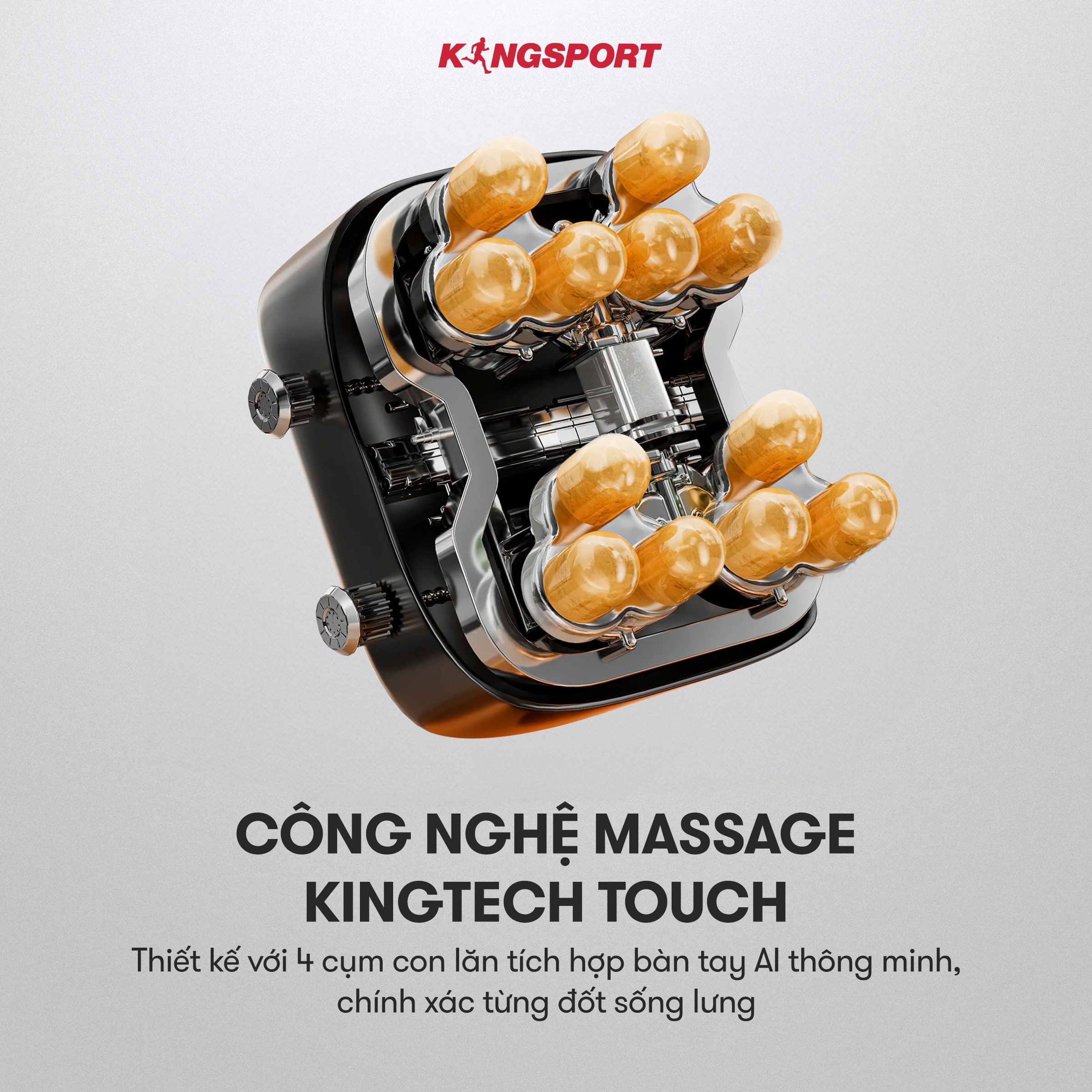 [Miễn phí lắp đặt] Ghế Massage KINGSPORT Standard G4 Điều Khiển Bằng Giọng Nói, 5 Bài Tập Massage Chuyên Biệt