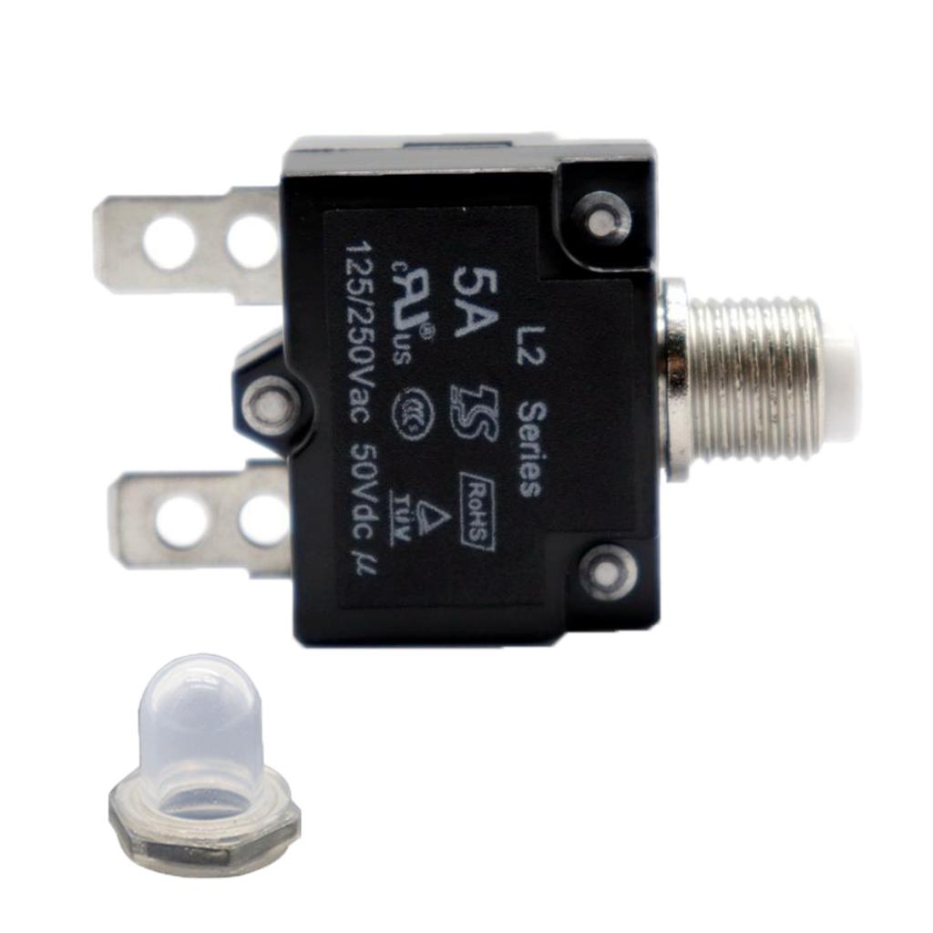 3x 5A 125/250V AC Circuit Breaker Manual Resettable Overload Switch Fuse