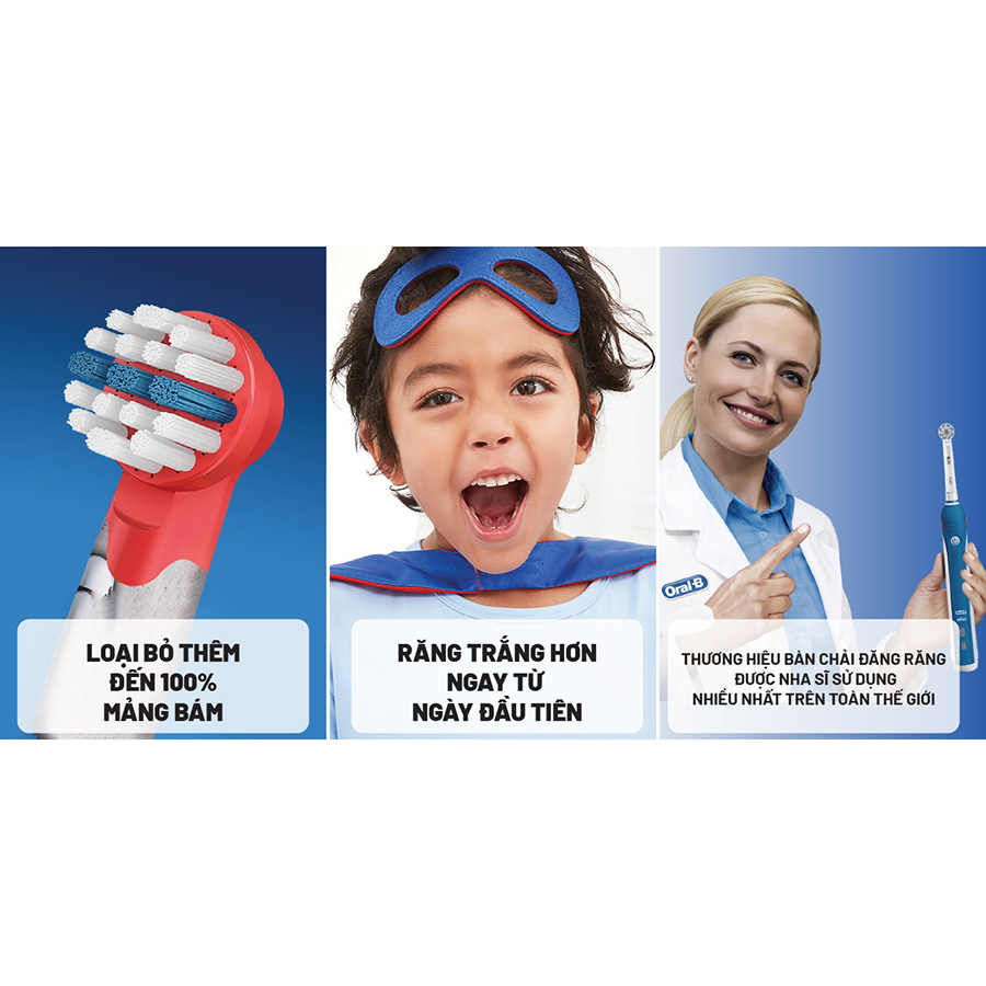 Đầu bàn chải Oral-B Vitality D12 Disney Cars - Hàng chính hãng