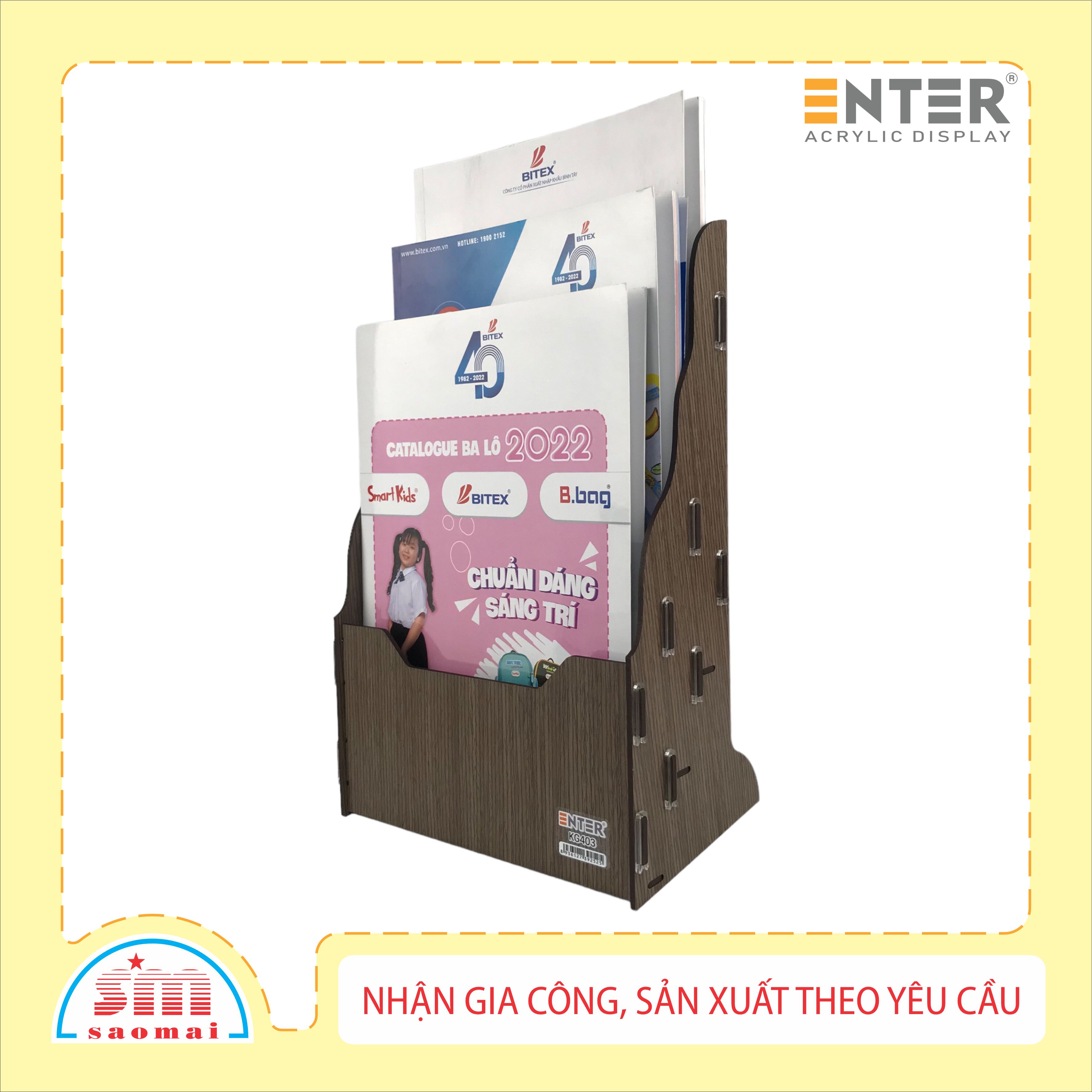 Kệ gỗ 3 ngăn Enter KG403 A4 lắp ráp