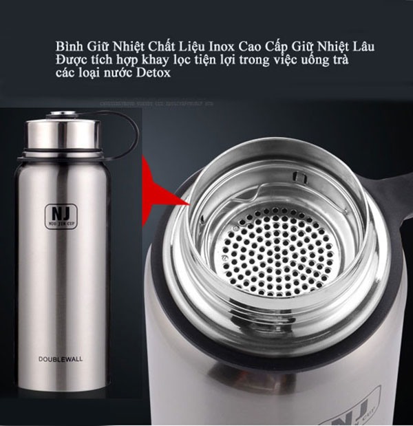 Bình Giữ Nhiệt Inox 950ml Giữ Nhiệt Trên 12H Nắp Quai