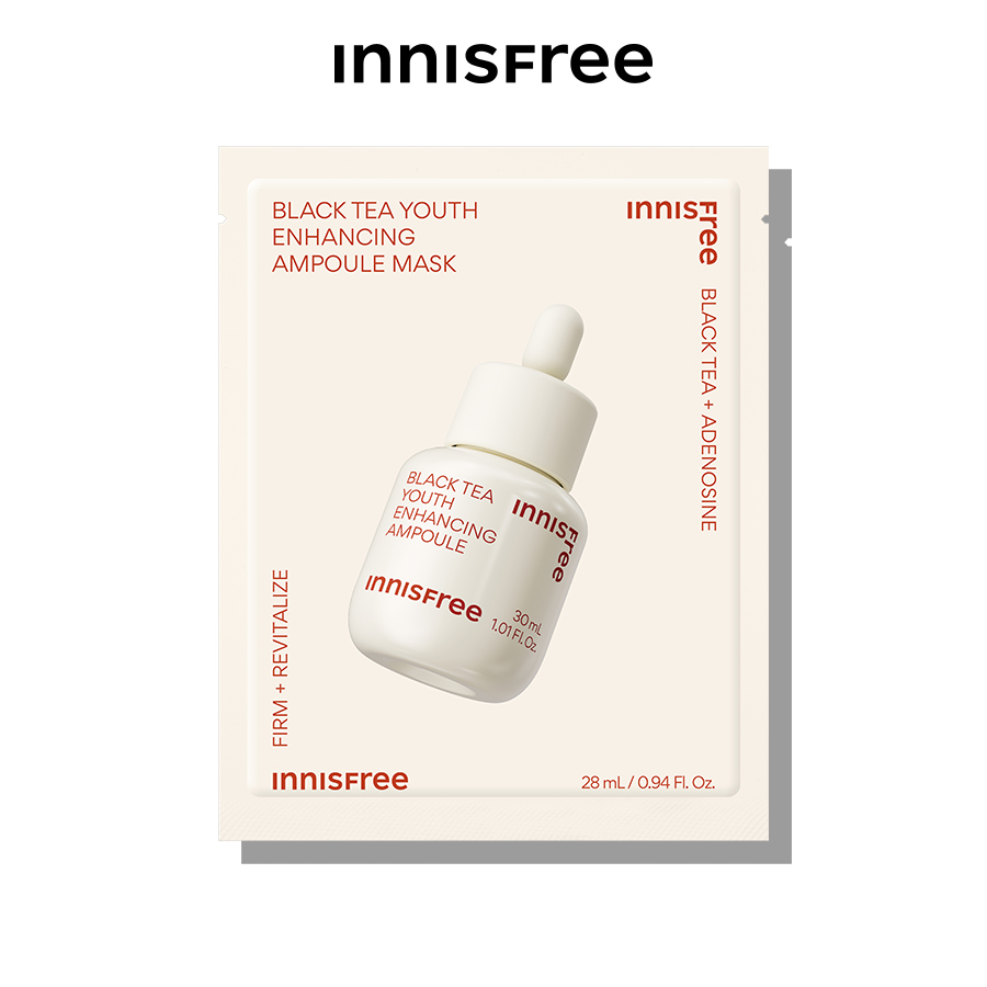 Mặt nạ phục hồi da innisfree Black Tea Youth Enhancing Ampoule Mask 28ml