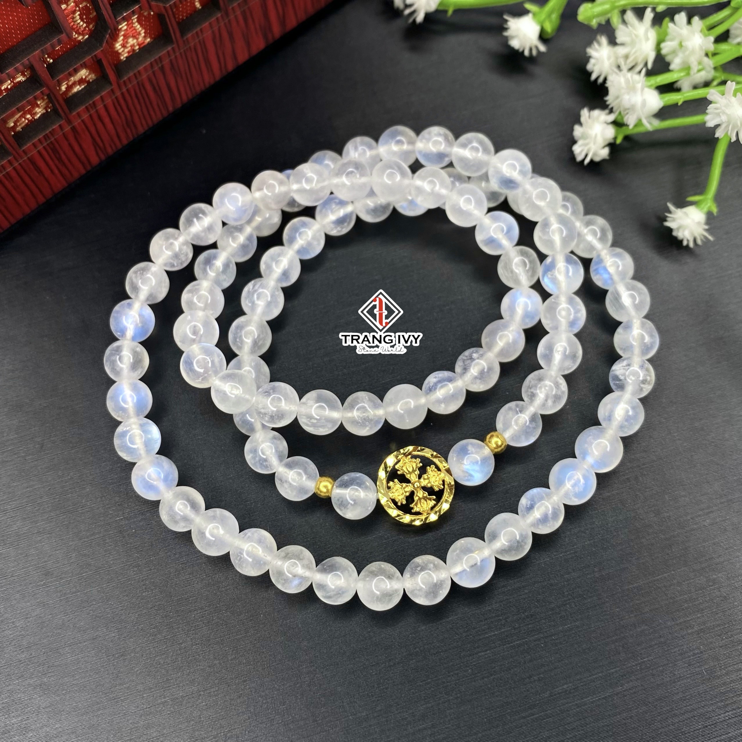 Chuỗi Moonstone Mix Charm Pháp Luân