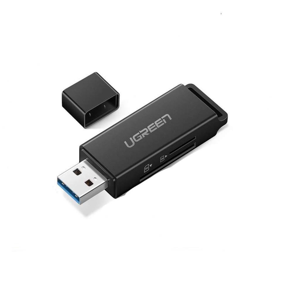 Đầu Đọc Thẻ Nhớ Đa Năng Chuẩn USB 3.0 Ugreen 40752 ( SD/TF ) - Hàng Chính Hãng