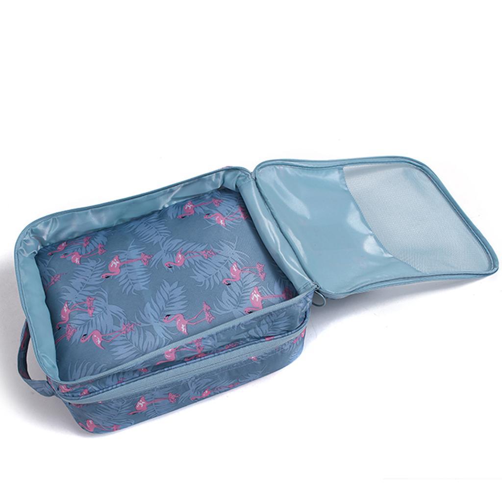 Portable Waterproof Shoe Storage Bag Zippered Travel Organizer