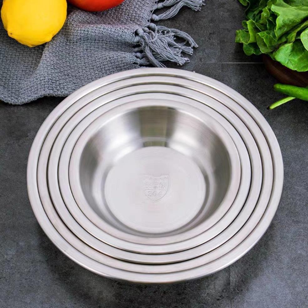 Bộ 5 thau rổ inox siêu bền, không rỉ, tiện dụng giúp sang gian bếp