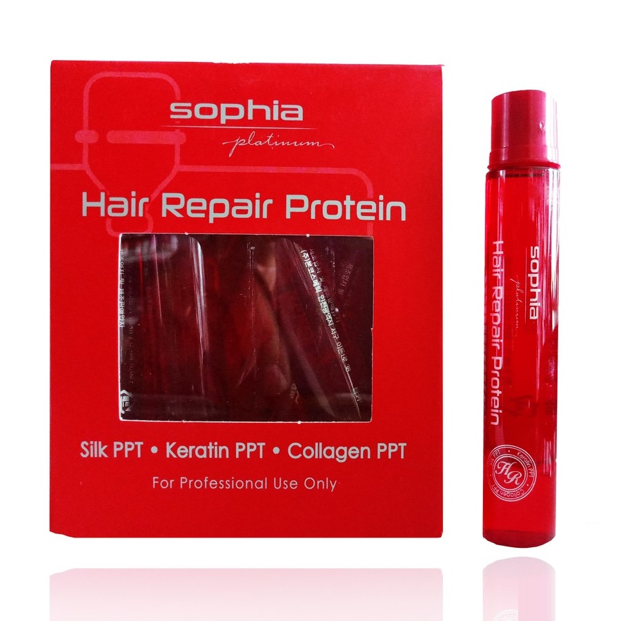 Huyết thanh Sophia Platinum Hair Repair Protein phục hồi tóc hư tổn siêu mượt Hàn Quốc 13ml x10