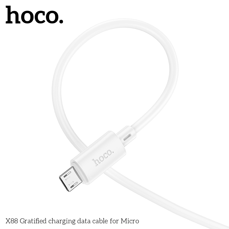 Cáp sạc nhanh Micro 2.4A Hoco X88 truyền dữ liệu từ usb sang micro usb dài 1m hàng chính hãng Hoco Mall