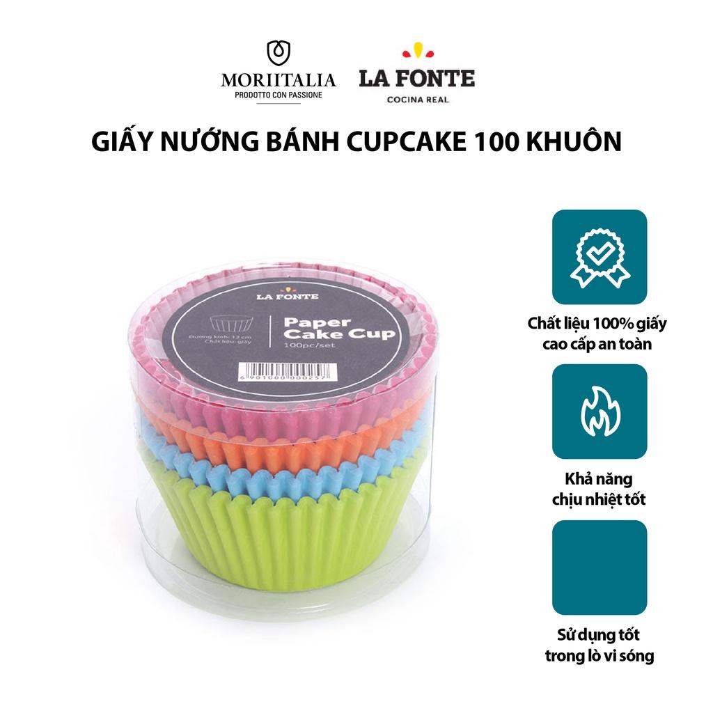 Giấy nướng bánh cupcake La Fonte set 100 khuôn YY20410