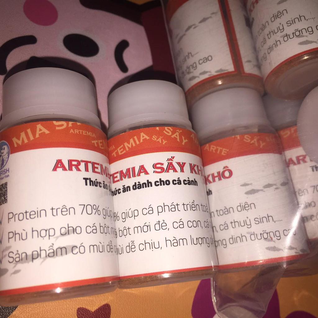 Artemia bột sấy khô Đào Sỹ Nguyên 10 gram cho cá con.