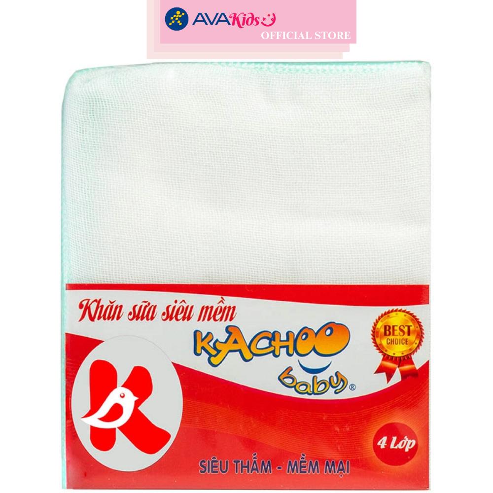 Set 10 cái khăn sữa cotton KACHOOBABY 4 lớp 24x28 cm - Màu ngẫu nhiên
