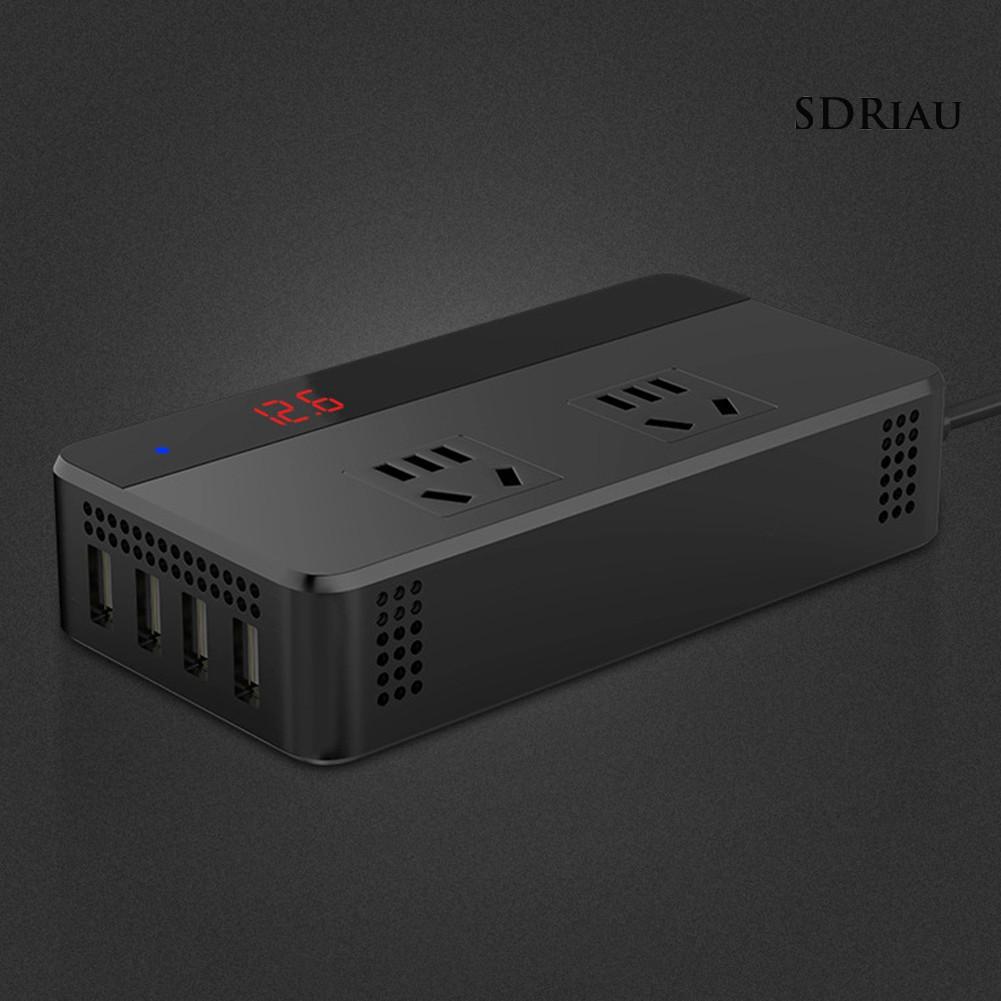 Bộ Sạc Trên Xe Hơi 4 Cổng Usb Qcdz 200w 12v / 12-24v Sang Ac 220v