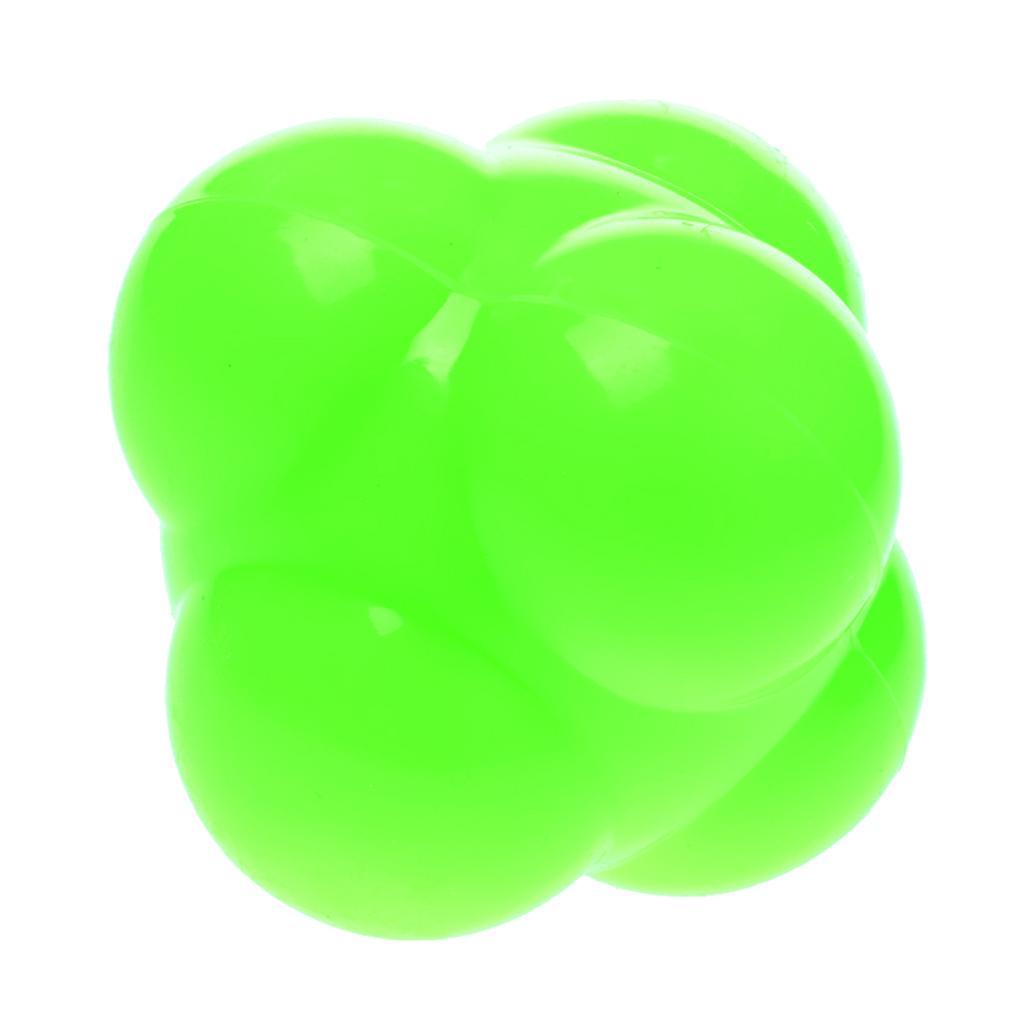 Six-Sided High-Bounce Reaction Ball, for Multi Sports Speed Agility Training Tool - Soft Toughness &amp; Premium - 3 Colors for Selectable