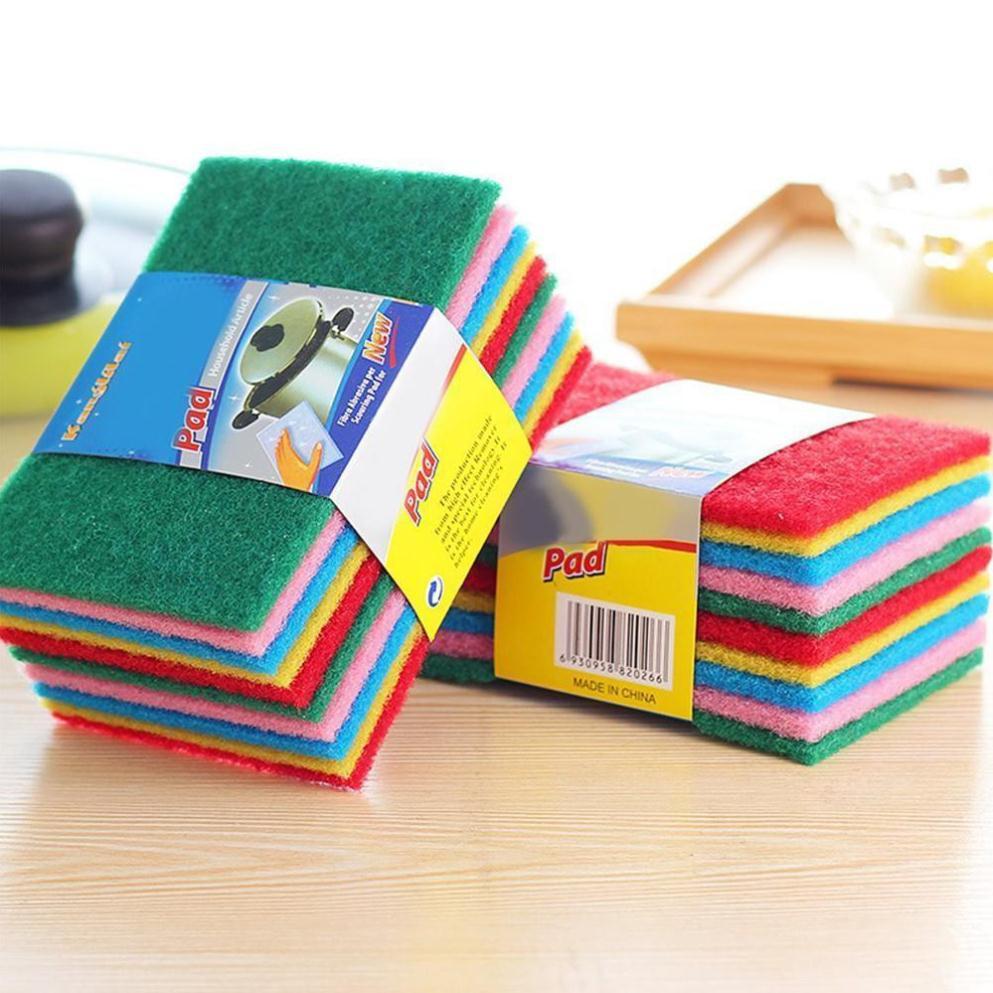 COMBO 10 MIẾNG RỬA CHÉN BỌT BIỂN NHIỀU MÀU