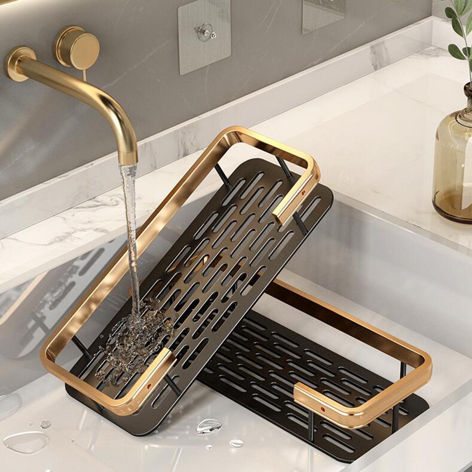 Shower Caddy Basket Punch-Free Rustproof Bathroom Shelf Shelves Storage Rack for Kitchen Hotel Restroom Bathroom Accessories Shower Shelf