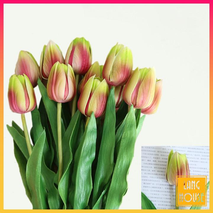 Hoa Giả Hoa Lụa - HOA TULIP CAO CẤP Dài 46cm