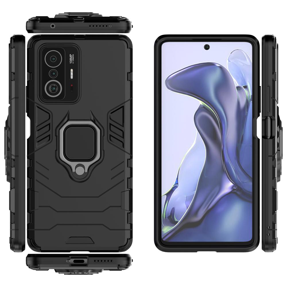 Ốp lưng dành cho Xiaomi 11T Pro 5G chống sốc iron man kèm nhẫn iring Bảo vệ camera và chống xem video tiện lợi