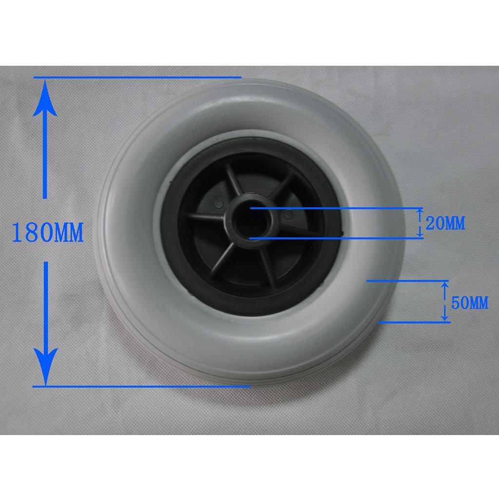 2Pcs 8" Anti-skid & Wear Electric Drive Wheelchair Wheel Castors, Solid Tyre