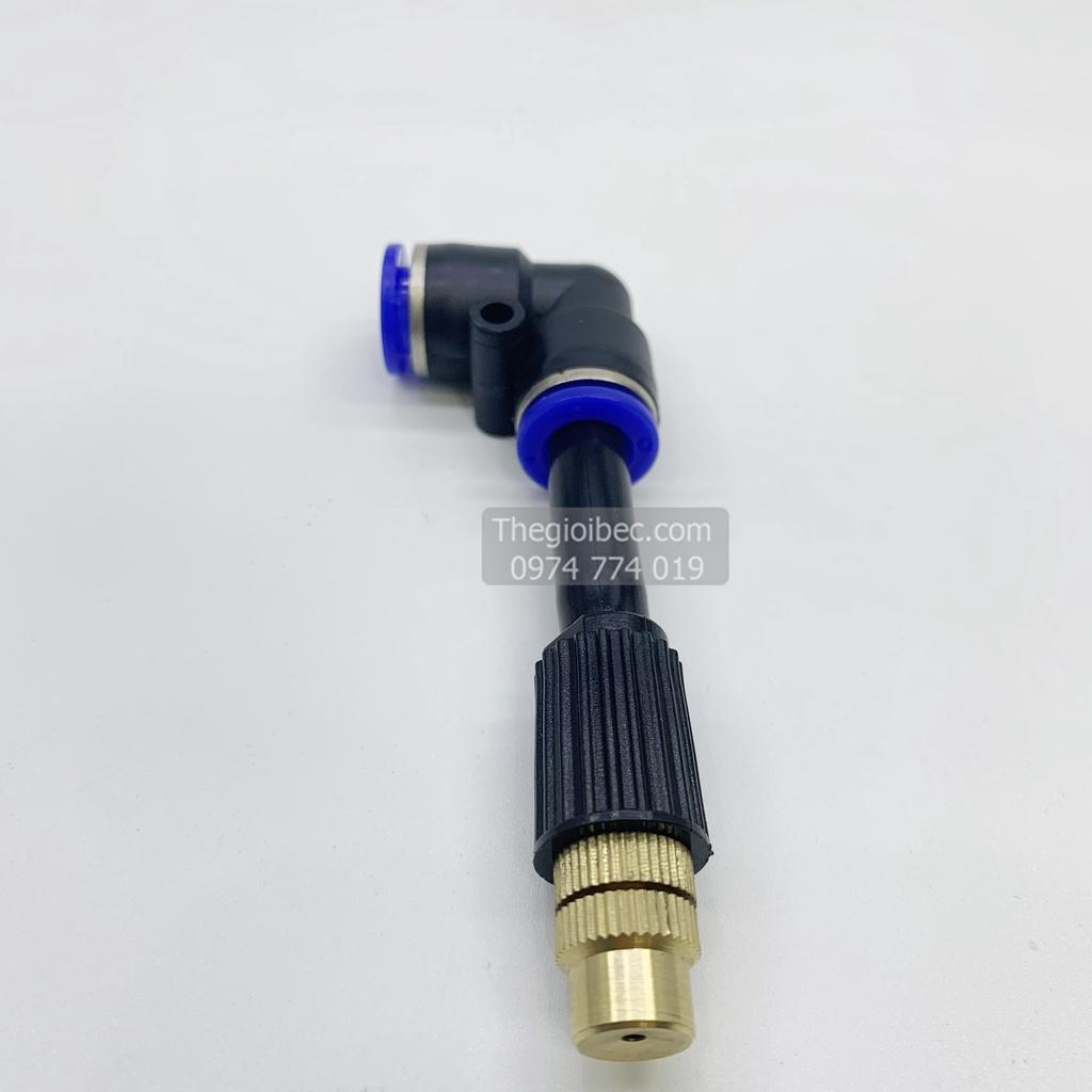 Béc phun sương đơn kèm kết nối L ống 8mm