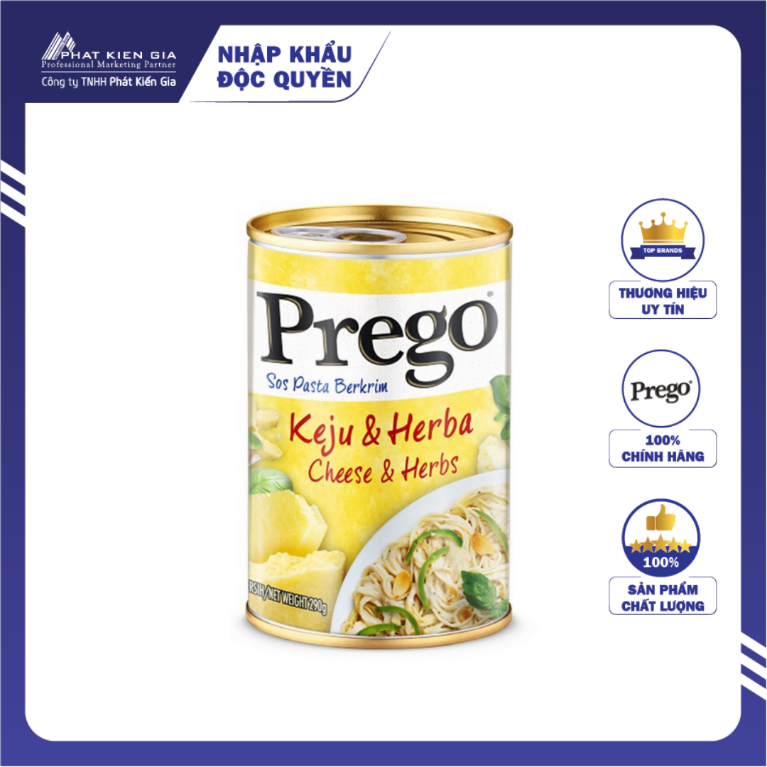 Sốt Mì Ý Phô Mai & Thảo Mộc Prego 290g
