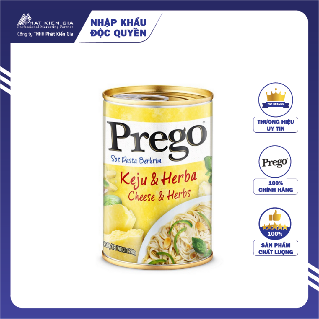 Sốt Mì Ý Phô Mai & Thảo Mộc Prego 290g (Thương Hiệu Mỹ - SX Malaysia)