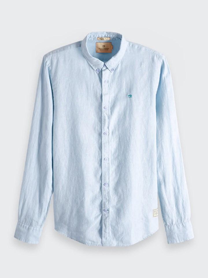 Hình ảnh Áo Sơ Mi Tay Dài Garment Dyed Linen Regular Fit Shirt - SIZE L