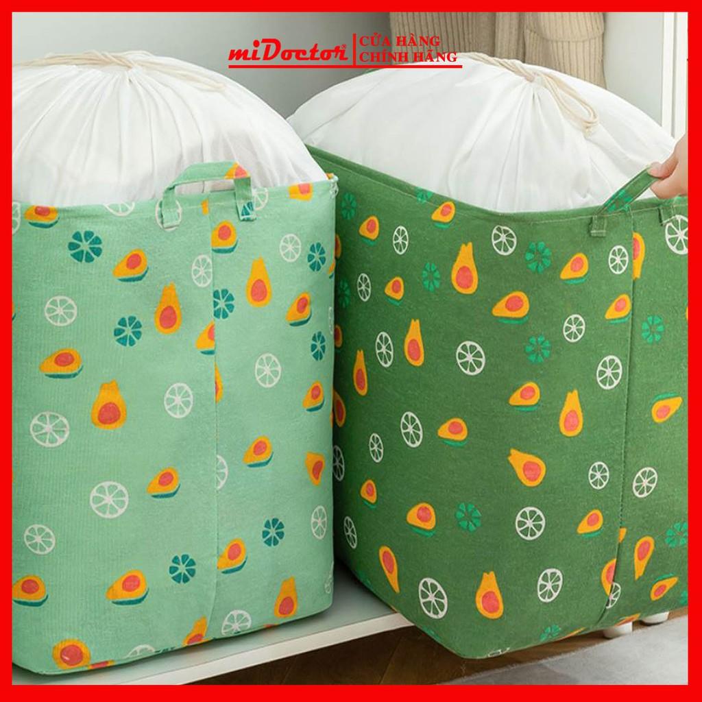 Túi Bạt Đựng Quần Áo, Chăn Mền Gấp Gọn Cỡ Đại 50x40x50cm miDoctor