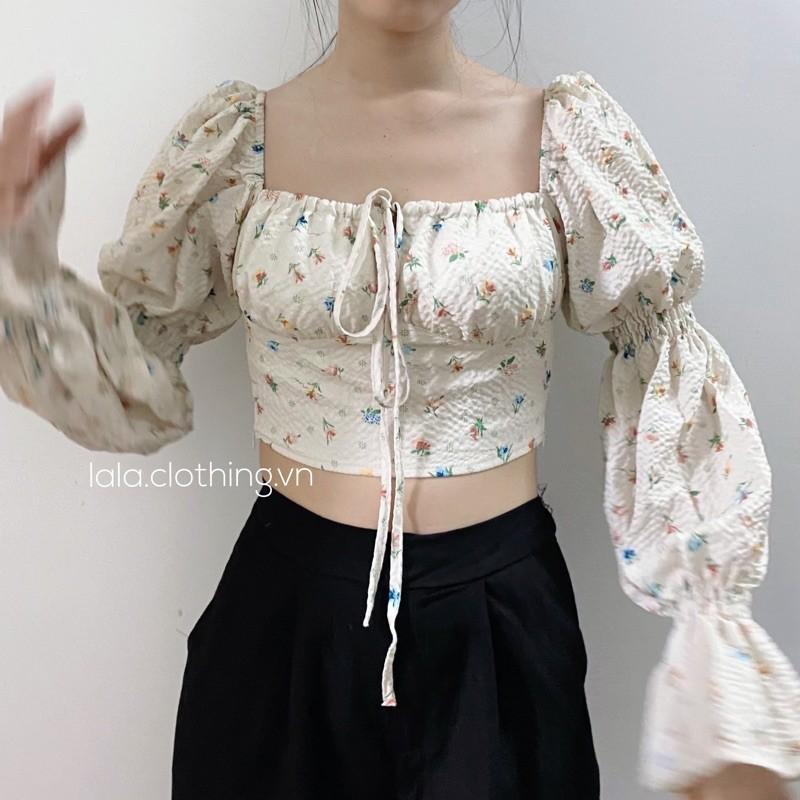 (SẴN) Áo croptop màu be vàng form đẹp