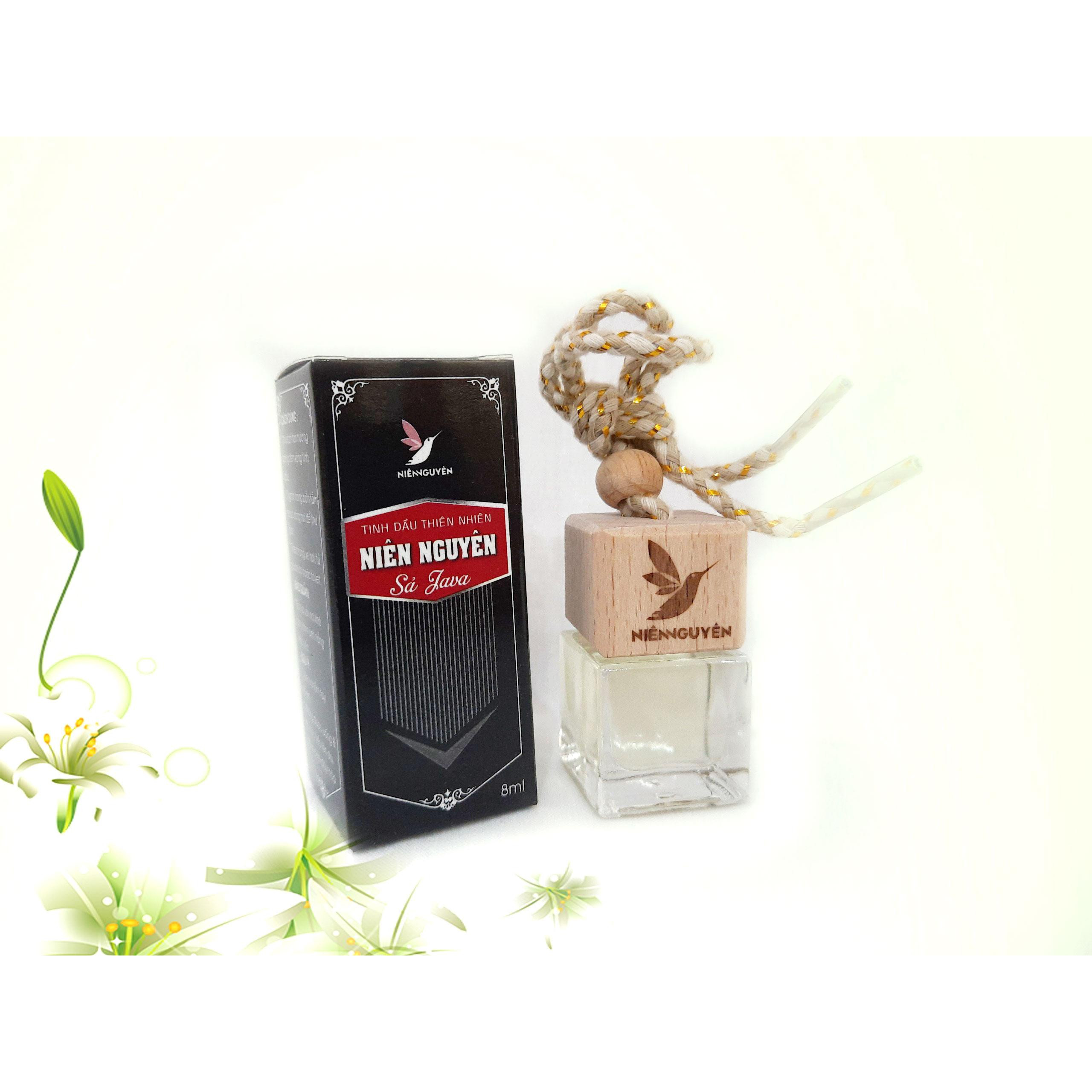 Tinh Dầu Thiên Nhiên - Tinh Dầu Sả Java Nguyên Chất - Chai Treo 8ml - Dùng khử mùi xe hơi, tủ áo, nhà vệ sinh, xua đuổi thiêu thân...