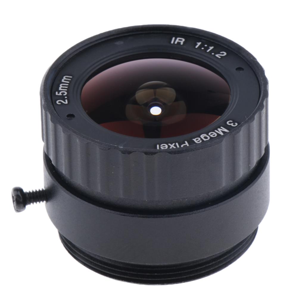 3 MP Security CCD Camera Lens F1.2 2.5 Mm IR Camera Fixed Iris Lens for CS Mounting