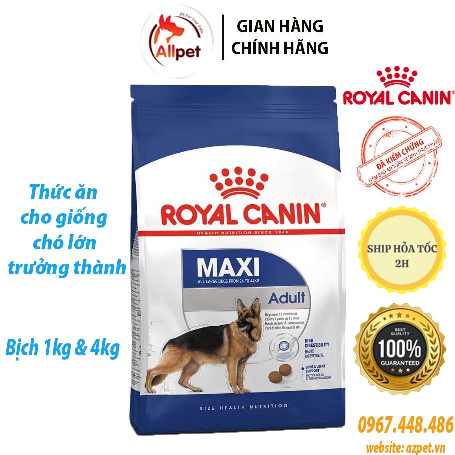Thức ăn cho chó, Royal Canin Maxi Adult - dành cho chó giống lớn. Hạt royal canin cho chó.