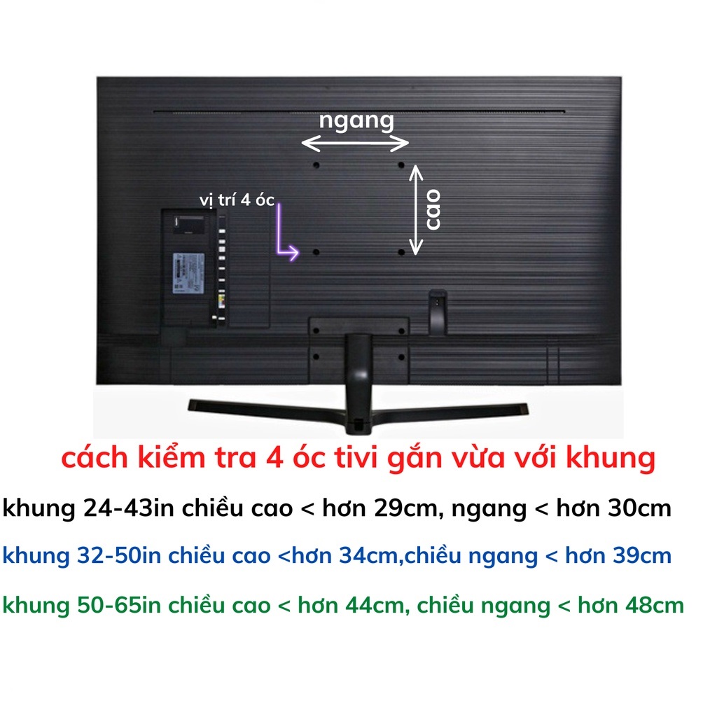 Khung khung treo tivi 14 đến 42 inch giá rẻ nhất TP.HCM