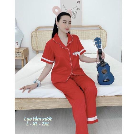 Bộ Đồ Ngủ Pijama - Đồ Mặc Nhà LỤA XƯỚT Cao Cấp Quần Dài Tay Cộc Hàng Có Đủ Size