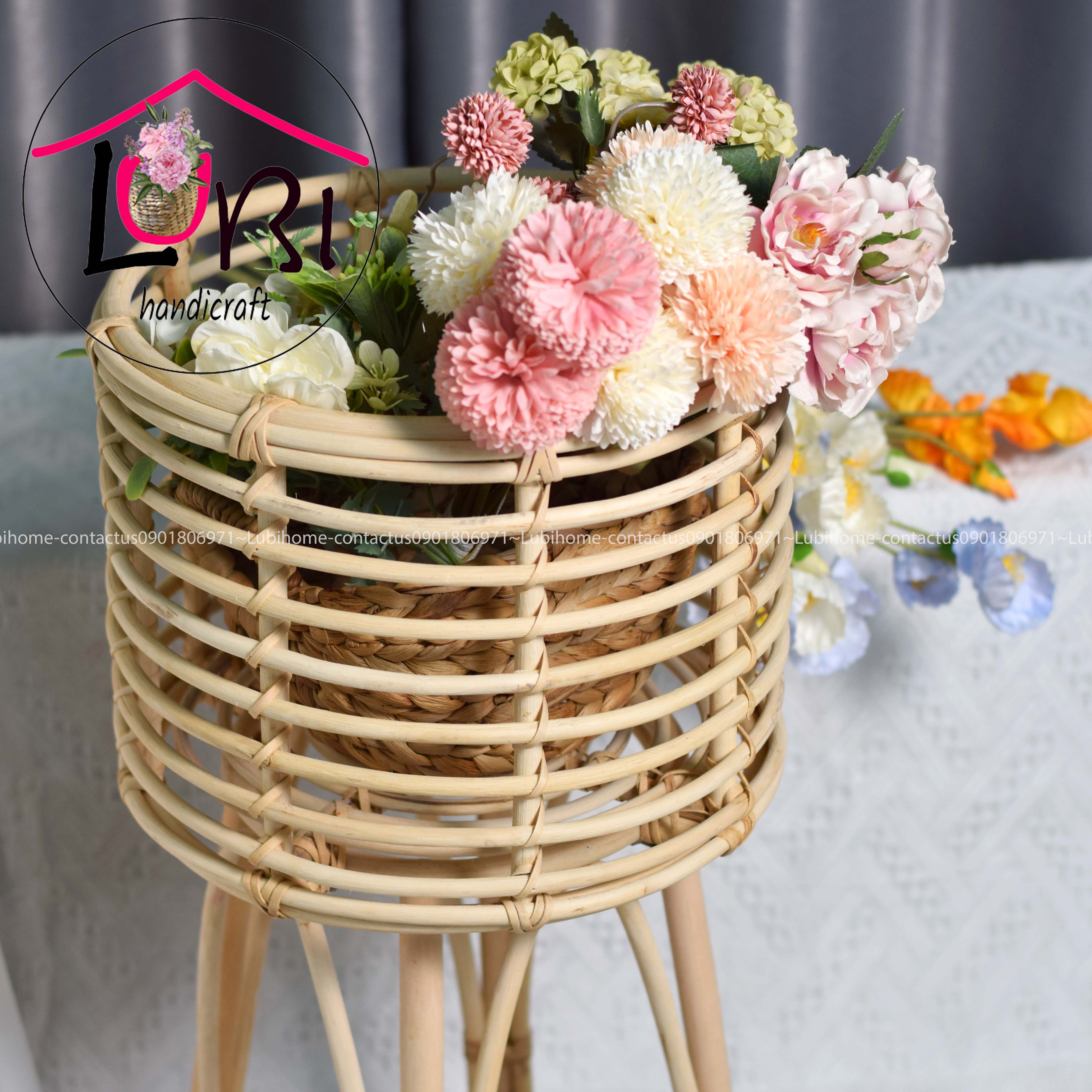 Lubihandicraft - Stand mây đựng cây cảnh cao cấp - tinh tế, sang trọng