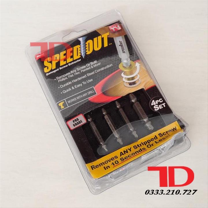 BỘ 4 MŨI KHOAN ỐC VÍT ĐA NĂNG SPEED OUT