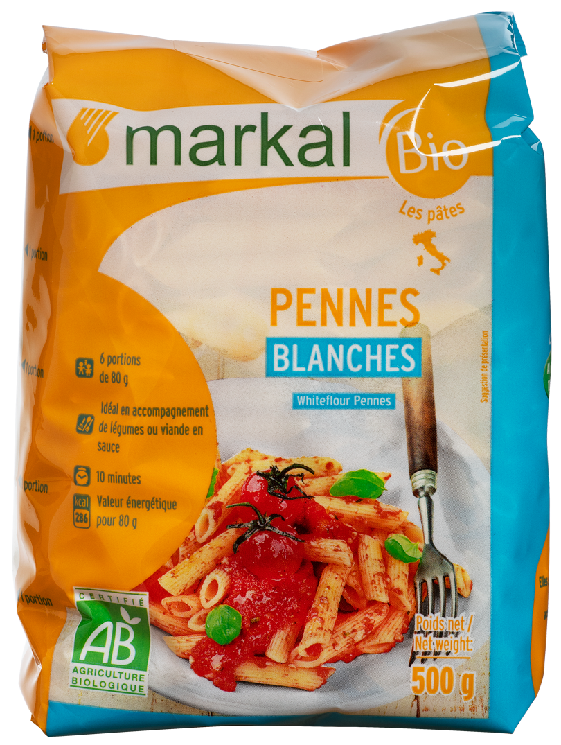 Mì ống penne hữu cơ Markal 500g