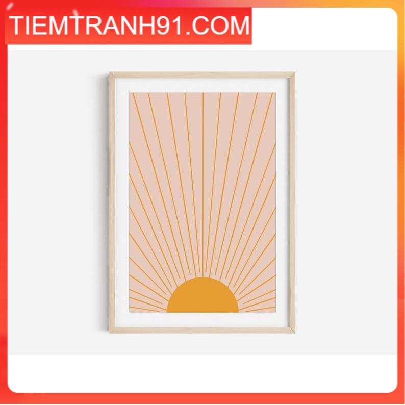 Tranh treo tường | Tranh nghệ thuật trừu tượng - Abstract sun printable, minimalist, modern decor, boho abstract art