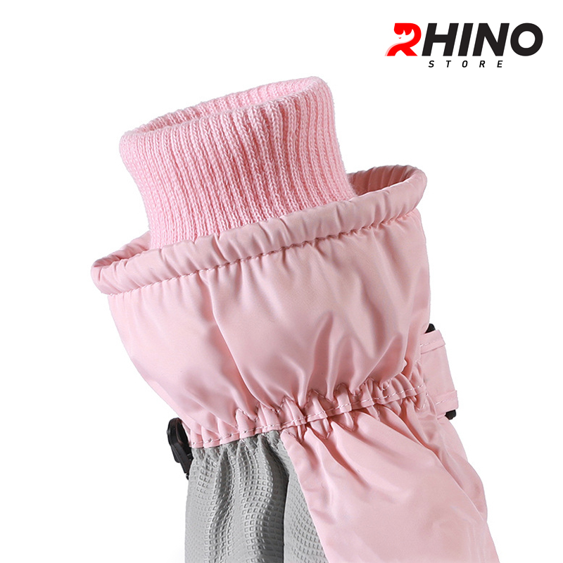 Găng tay, bao tay Nữ mùa đông lót lông cừu Rhino G907 giữ ấm, chống gió logo cute