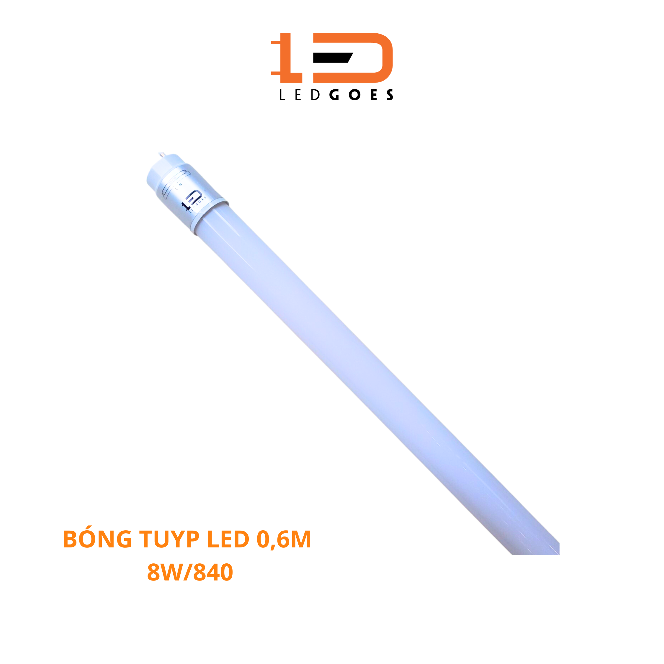 Bóng đèn Tuyp led T8 LEDGOES 0,6m 8W Ánh sáng trung tính