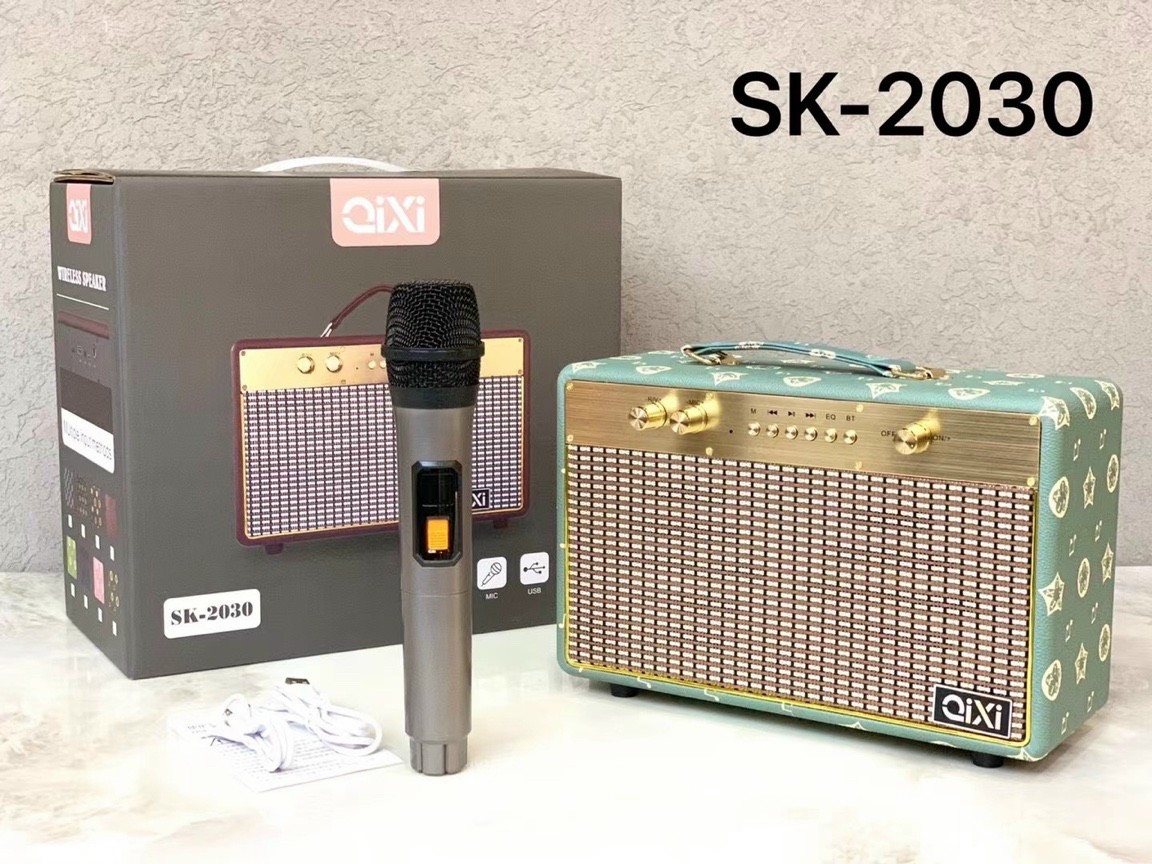 LOA BLUETOOTH KARAOKE QiXi SK-2030 (Kèm 1 Micro không dây)